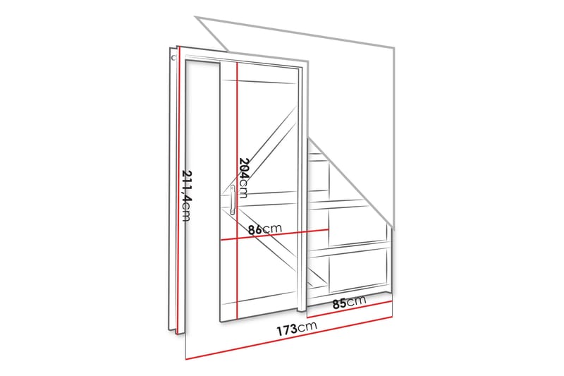 Wilmette Liukuovi - Beige - Talo & remontointi - Rakentaminen - Ovet - Liukuovi