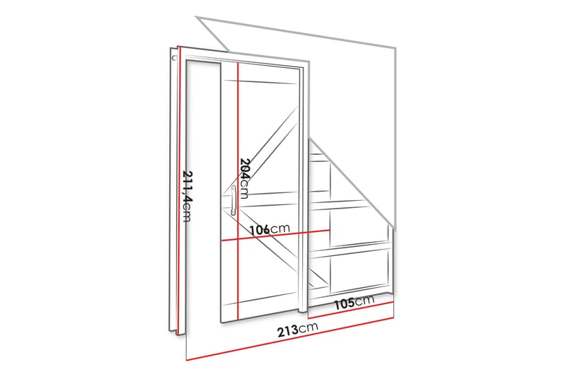 Wilmette Liukuovi - Beige - Talo & remontointi - Rakentaminen - Ovet - Liukuovi