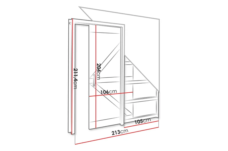 Wilmette Liukuovi - Beige - Talo & remontointi - Rakentaminen - Ovet - Liukuovi