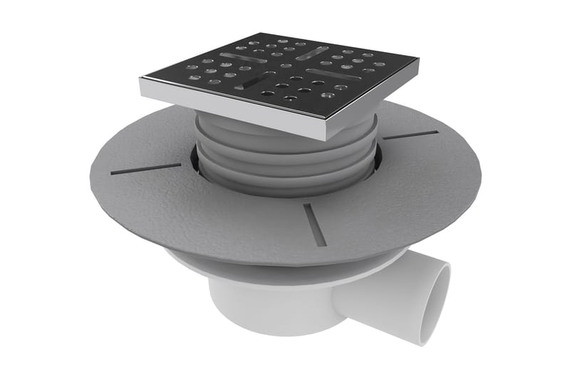 Viemäriputki suihkuun, Hopea/Vaaleanharmaa