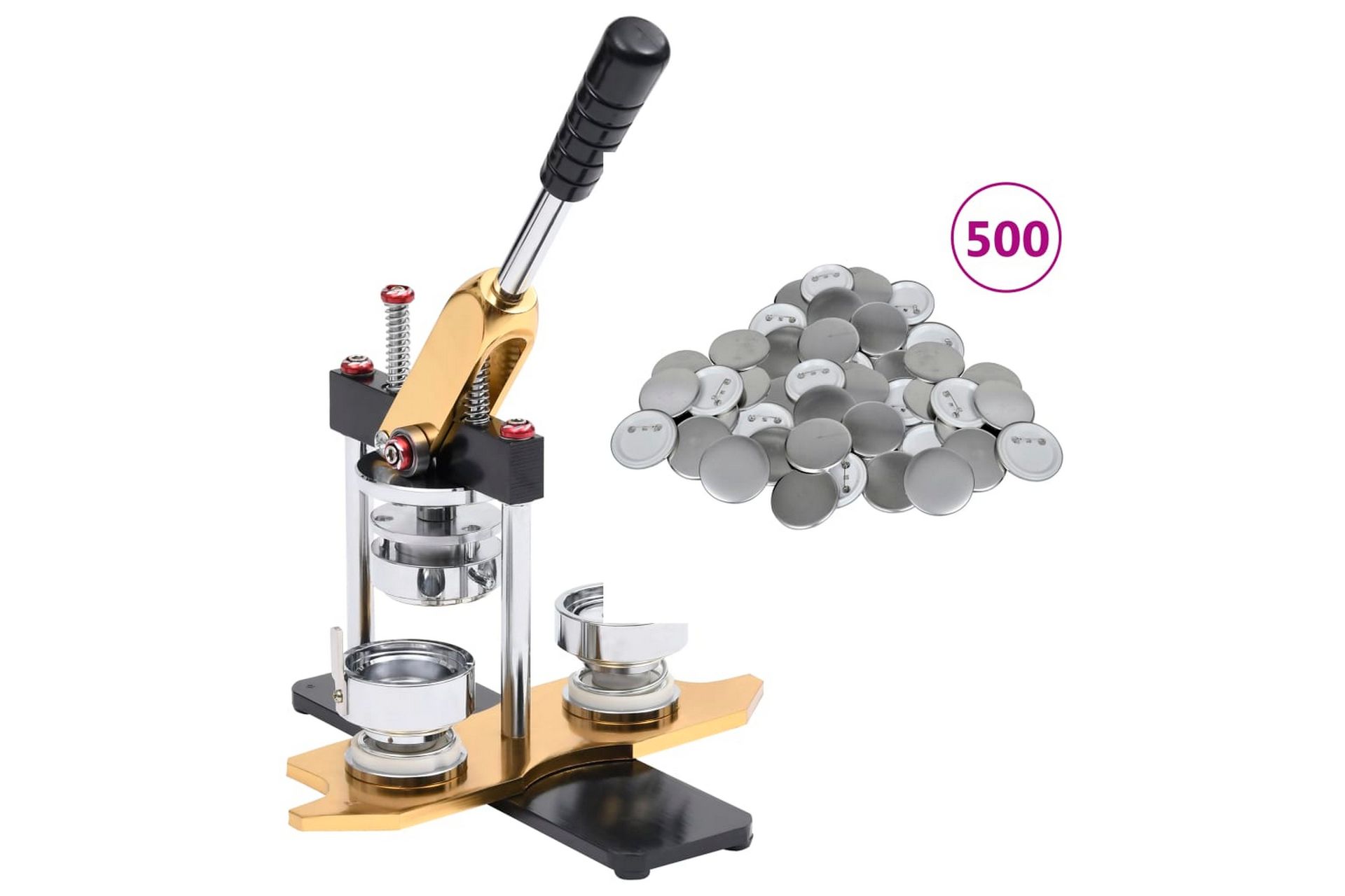 Rintanappilaite 500 kpl pinssien osia 25 mm pyörivä leikkuri - Kulta - Talo & remontointi - Työkalut & koneet - Käsityökalut - Sinkilätyökalu & nitoja
