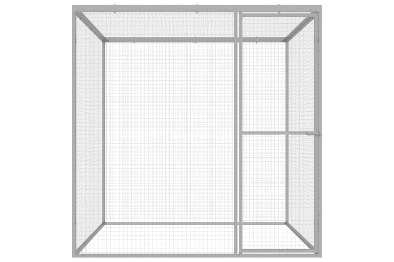 Kissahäkki 1,5x1,5x1,5 m galvanoitu teräs - Hopea - Urheilu & vapaa-aika - Eläimille - Kissa - Kuljetuslaatikko & kantolaukku