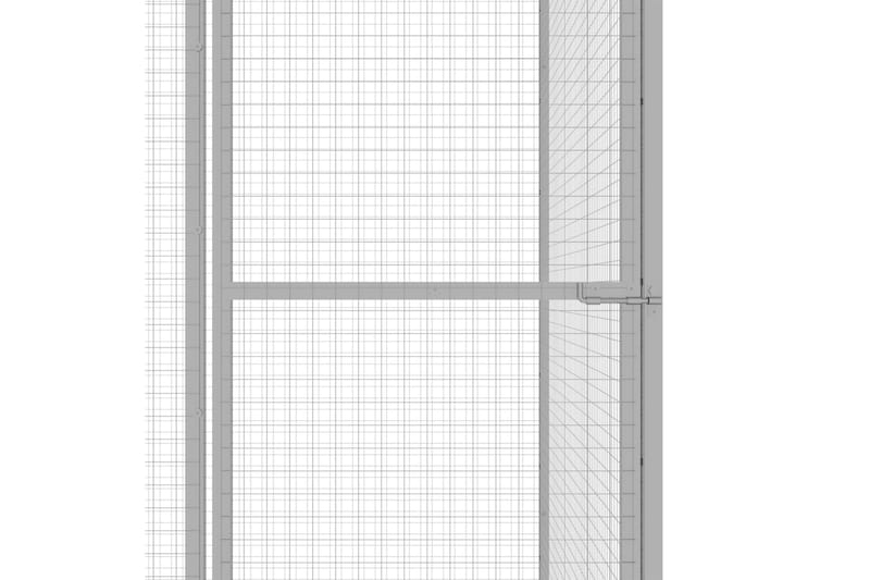 Kissahäkki 3x1,5x2,5 m galvanoitu teräs - Hopea - Kuljetuslaatikko & kantolaukku