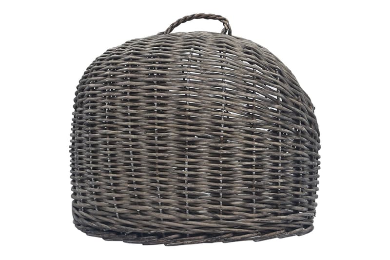 Kissan kuljetuskori harmaa 60x45x45 cm luonnollinen paju - Urheilu & vapaa-aika - Eläimille - Kissa - Kuljetuslaatikko & kantolaukku