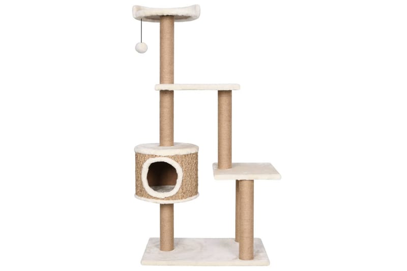 Kissan kiipeilypuu raapimispylväällä 123 cm meriheinä - Beige - Urheilu & vapaa-aika - Eläimille - Kissa - Kissojen kalusteet - Raapimispuu & kiipeilypuu