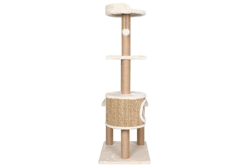 Kissan kiipeilypuu raapimispylväällä 123 cm meriheinä - Beige - Urheilu & vapaa-aika - Eläimille - Kissa - Kissojen kalusteet - Raapimispuu & kiipeilypuu