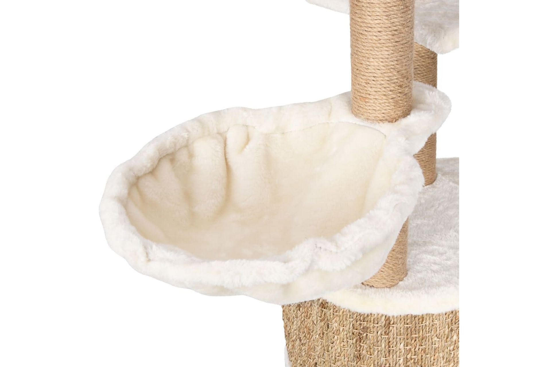 Kissan kiipeilypuu raapimispylväällä 126 cm meriheinä - Beige - Urheilu & vapaa-aika - Eläimille - Kissa - Kissojen kalusteet - Raapimispuu & kiipeilypuu