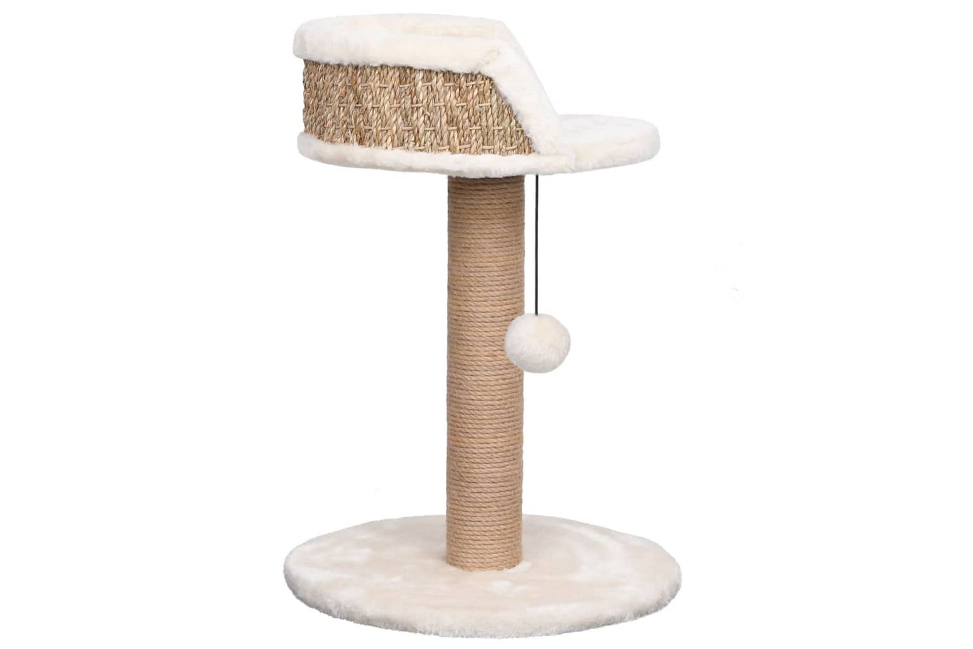 Kissan kiipeilypuu raapimispylväällä 49 cm meriheinä - Beige - Urheilu & vapaa-aika - Eläimille - Kissa - Kissojen kalusteet - Raapimispuu & kiipeilypuu