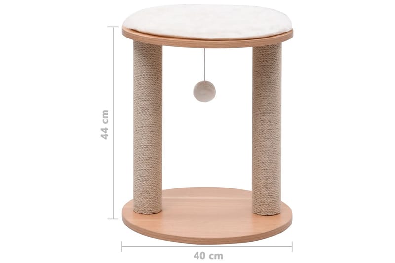 Kissan kiipeilypuu raapimispylväillä Pieni 44 cm - Ruskea - Urheilu & vapaa-aika - Eläimille - Kissa - Kissojen kalusteet