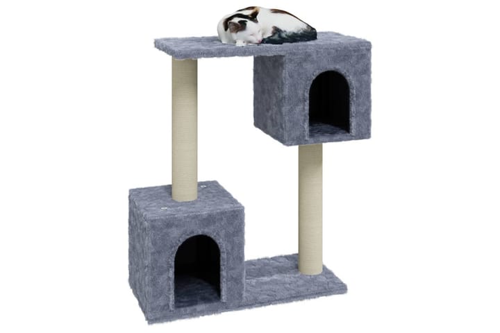 Kissan kiipeilypuu sisal- raapimispylväillä 60 cm - Harmaa - Raapimispuu & kiipeilypuu - Kissojen kalusteet