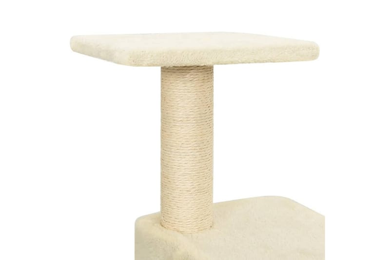 Kissan kiipeilypuu sisal- raapimispylväillä kerma 119 cm - Kerma - Urheilu & vapaa-aika - Eläimille - Kissa - Kissojen kalusteet - Raapimispuu & kiipeilypuu