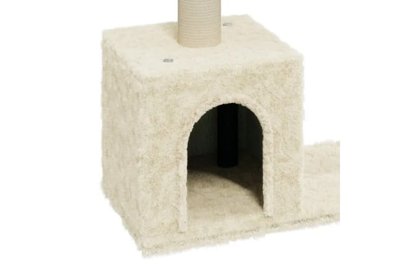 Kissan kiipeilypuu sisal- raapimispylväillä kerma 60 cm - Kerma - Urheilu & vapaa-aika - Eläimille - Kissa - Kissojen kalusteet - Raapimispuu & kiipeilypuu