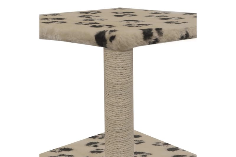 Kissan kiipeilypuu sisal-pylväällä 55 cm tassunjäljet beige - Beige - Urheilu & vapaa-aika - Eläimille - Kissa - Kissojen kalusteet