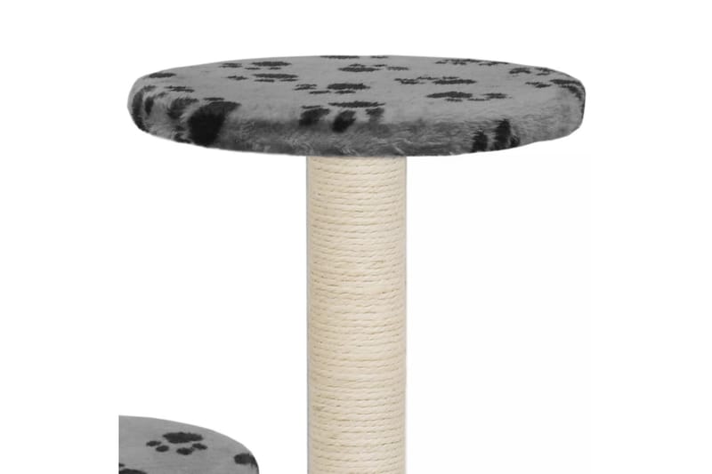 Kissan kiipeilypuu sisal-pylväillä 60 cm tassunjäljet harmaa - Harmaa - Urheilu & vapaa-aika - Eläimille - Kissa - Kissojen kalusteet