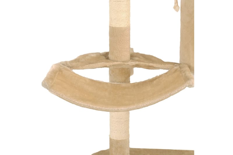 Kissan kiipeilypuu sisal-pylväillä seinäkiinnitys 194cm beig - Beige - Urheilu & vapaa-aika - Eläimille - Kissa - Kissojen kalusteet