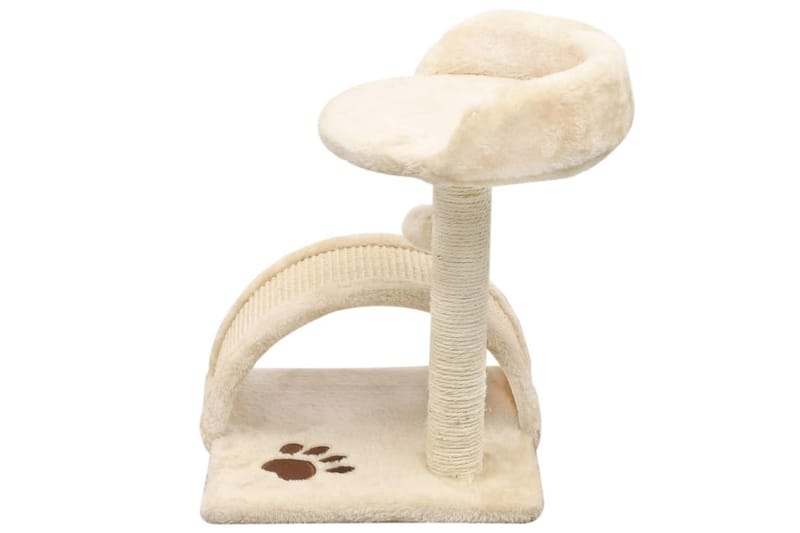 Kissan kiipeilypuu sisal-pylväällä 40 cm beige ja ruskea - Beige - Urheilu & vapaa-aika - Eläimille - Kissa - Kissojen kalusteet