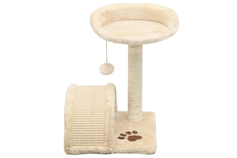 Kissan kiipeilypuu sisal-pylväällä 40 cm beige ja ruskea - Beige - Urheilu & vapaa-aika - Eläimille - Kissa - Kissojen kalusteet