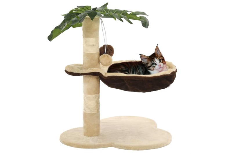 Kissan kiipeilypuu sisal-pylväällä 50 cm beige ja ruskea - Monivärinen - Urheilu & vapaa-aika - Eläimille - Kissa - Kissojen kalusteet