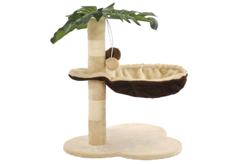 Kissan kiipeilypuu sisal-pylväällä 50 cm beige ja ruskea - Monivärinen - Urheilu & vapaa-aika - Eläimille - Kissa - Kissojen kalusteet