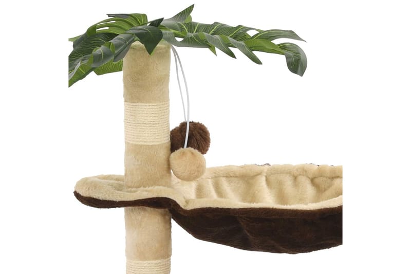 Kissan kiipeilypuu sisal-pylväällä 50 cm beige ja ruskea - Monivärinen - Urheilu & vapaa-aika - Eläimille - Kissa - Kissojen kalusteet
