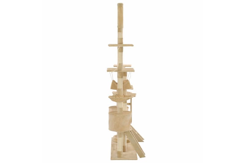 Kissan kiipeilypuu sisal-pylväillä 230-250 cm beige - Beige - Urheilu & vapaa-aika - Eläimille - Kissa - Kissojen kalusteet