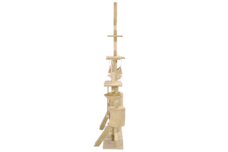 Kissan kiipeilypuu sisal-pylväillä 230-250 cm beige - Beige - Urheilu & vapaa-aika - Eläimille - Kissa - Kissojen kalusteet