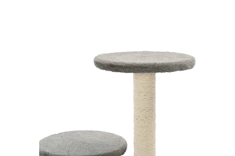 Kissan kiipeilypuu sisal-pylväillä 60 cm harmaa - Harmaa - Urheilu & vapaa-aika - Eläimille - Kissa - Kissojen kalusteet