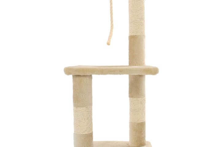 Kissan kiipeilypuu sisal-pylväillä 109 cm beige - Beige - Kissojen kalusteet