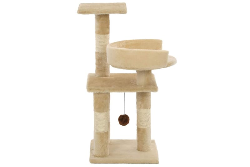 Kissan kiipeilypuu sisal-pylväillä 65 cm beige - Beige - Urheilu & vapaa-aika - Eläimille - Kissa - Kissojen kalusteet