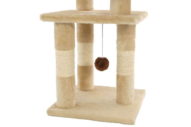 Kissan kiipeilypuu sisal-pylväillä 65 cm beige - Beige - Urheilu & vapaa-aika - Eläimille - Kissa - Kissojen kalusteet