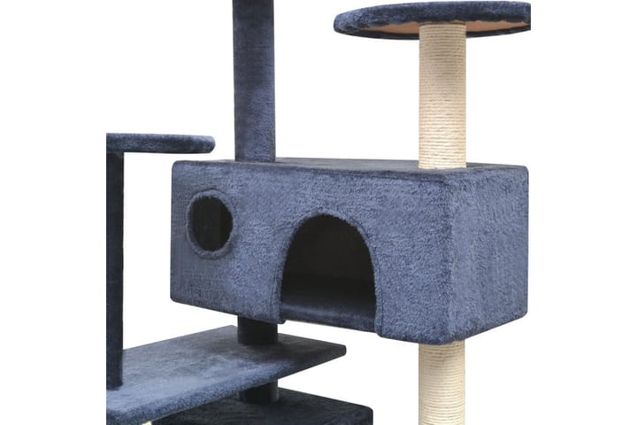 Kissan raapimispuu sisal-pylväillä 125 cm Tummansininen - Sininen - Kissojen kalusteet