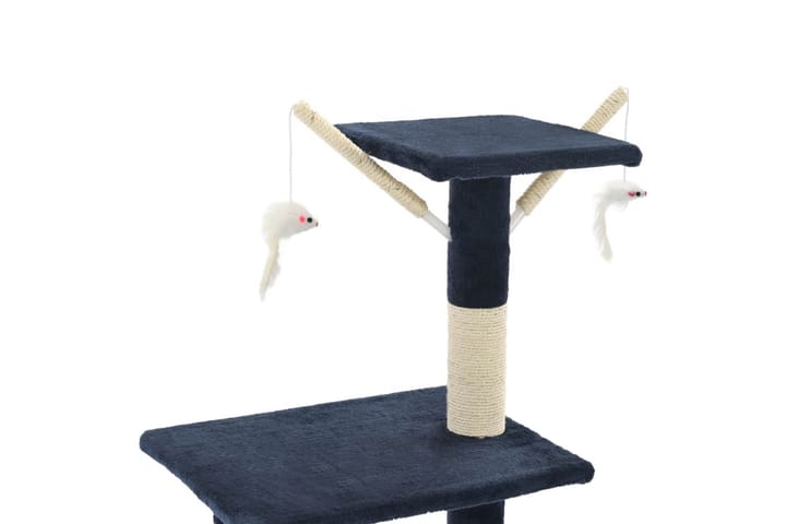 Kissan raapimispuu sisal-pylväillä 138 cm tummansininen - Sininen - Kissojen kalusteet