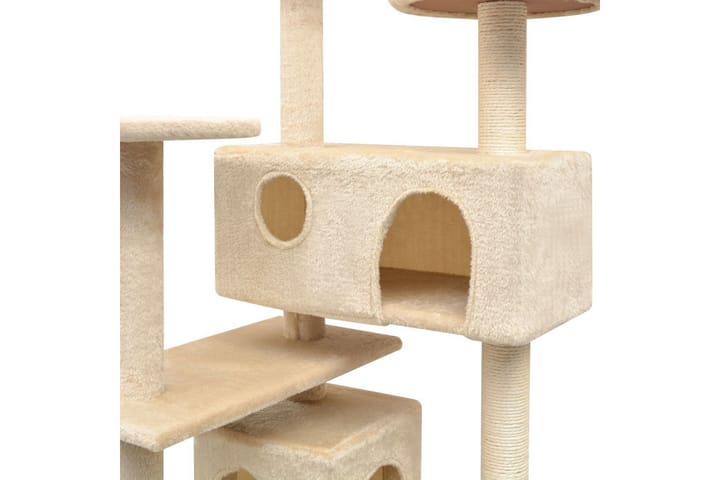 Kissan raapimispuu sisal-pylväillä 125 cm Beige - Beige - Kissojen kalusteet