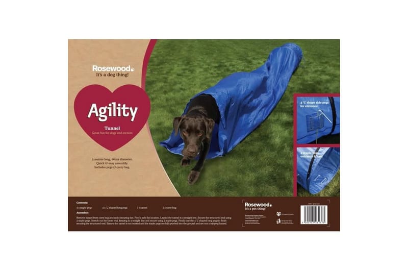 Agility-Tunneli/Pussieste Ø60 cm 5m Sininen - Rosewood - Koiran koulutus & agility