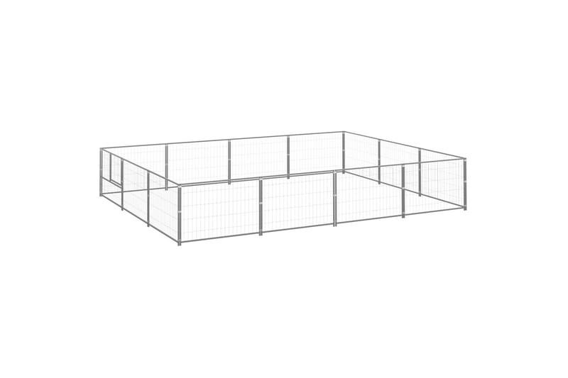 Koiranhäkki hopea 12 m² teräs - Hopea - Urheilu & vapaa-aika - Eläimille - Koira - Koiraportti & koira-aitaus