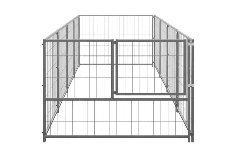 Koiranhäkki hopea 4 m² teräs - Hopea - Urheilu & vapaa-aika - Eläimille - Koira - Koiraportti & koira-aitaus
