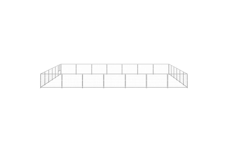 Koiranhäkki hopea 42 m² teräs - Hopea - Urheilu & vapaa-aika - Eläimille - Koira - Koiraportti & koira-aitaus