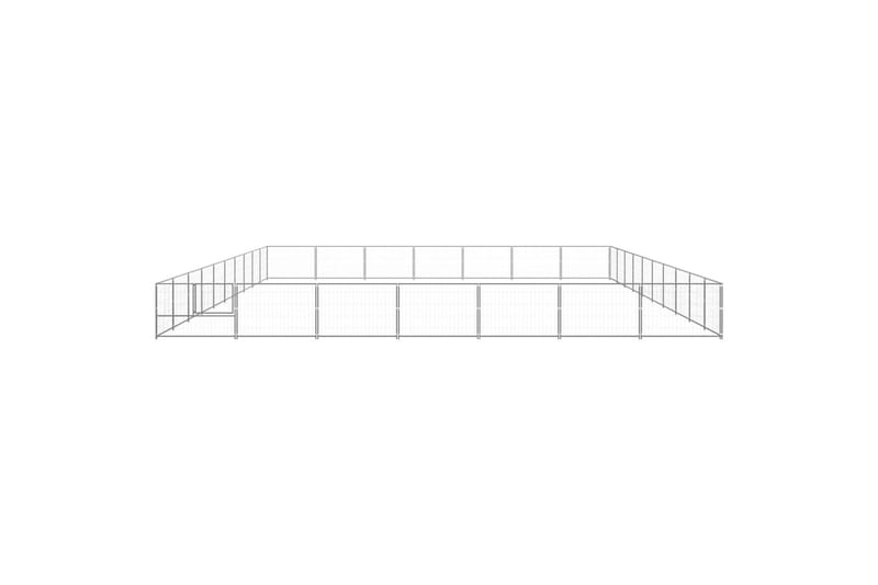 Koiranhäkki hopea 70 m² teräs - Hopea - Urheilu & vapaa-aika - Eläimille - Koira - Koirien kalusteet