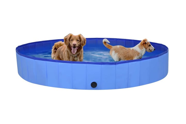 Kokoontaitettava koiran uima-allas sininen 200x30 cm PVC - Koiran lelu & koiran pehmolelu