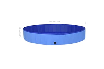 Kokoontaitettava koiran uima-allas sininen 300x40 cm PVC - Urheilu & vapaa-aika - Eläimille - Koira - Koiratarvikkeet - Koiran lelu & koiran pehmolelu