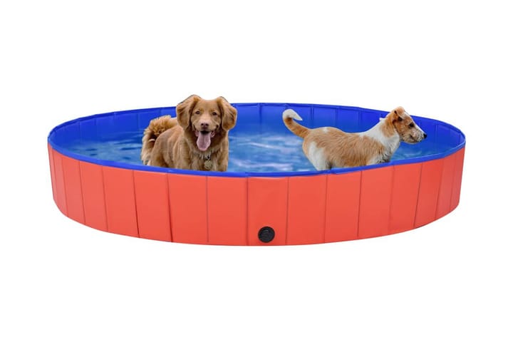 Kokoontaitettava koiran uima-allas punainen 200x30 cm PVC - Koiran lelu & koiran pehmolelu
