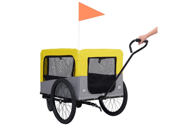 2-in-1 lemmikkikärry pyörään/juoksurattaat keltainen ja harm - Keltainen - Urheilu & vapaa-aika - Eläimille - Koira - Koirien kalusteet