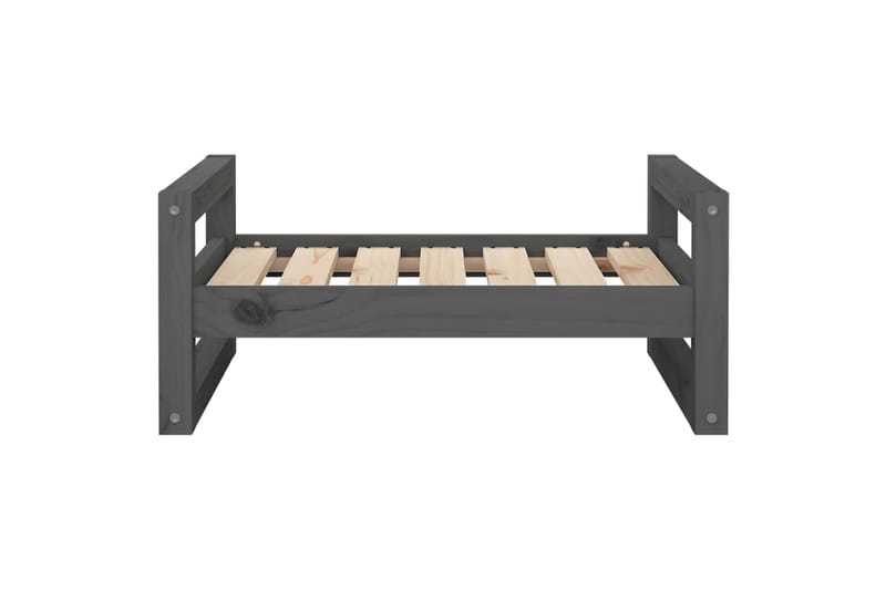 beBasic Koiransänky harmaa 65,5x50,5x28 cm täysi mänty - Harmaa - Urheilu & vapaa-aika - Eläimille - Koira - Koirien kalusteet - Koiran peti & koiran sänky