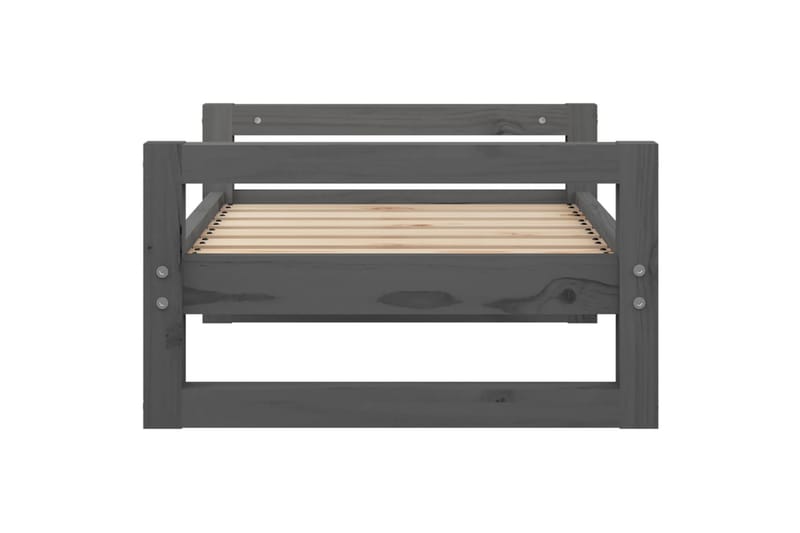 beBasic Koiransänky harmaa 65,5x50,5x28 cm täysi mänty - Harmaa - Urheilu & vapaa-aika - Eläimille - Koira - Koirien kalusteet - Koiran peti & koiran sänky