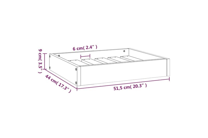 beBasic Koiransänky hunajanruskea 51,5x44x9 cm täysi mänty - Ruskea - Urheilu & vapaa-aika - Eläimille - Koira - Koirien kalusteet - Koiran peti & koiran sänky