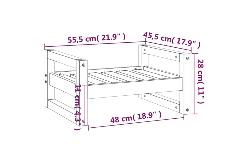 beBasic Koiransänky musta 55,5x45,5x28 cm täysi mänty - Musta - Urheilu & vapaa-aika - Eläimille - Koira - Koirien kalusteet - Koiran peti & koiran sänky