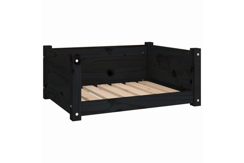 beBasic Koiransänky musta 65,5x50,5x28 cm täysi mänty - Musta - Urheilu & vapaa-aika - Eläimille - Koira - Koirien kalusteet - Koiran peti & koiran sänky