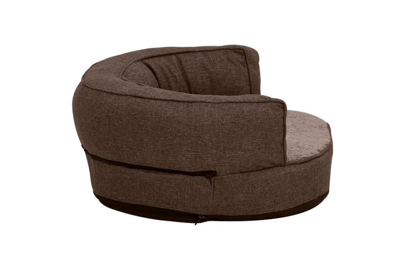Ergonominen koiransängyn patja 60x42 cm pellavatyyli ruskea - Ruskea - Urheilu & vapaa-aika - Eläimille - Koira - Koirien kalusteet - Koiran peti & koiran sänky