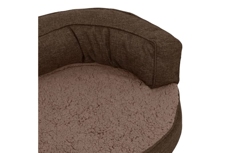 Ergonominen koiransängyn patja 60x42 cm pellavatyyli ruskea - Ruskea - Urheilu & vapaa-aika - Eläimille - Koira - Koirien kalusteet - Koiran peti & koiran sänky