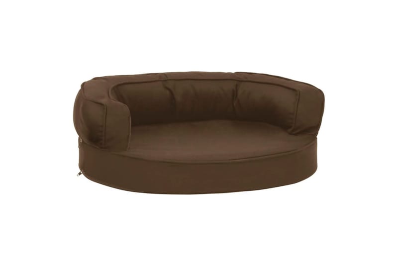 Ergonominen koiransängyn patja 60x42 cm pellavatyyli ruskea - Ruskea - Urheilu & vapaa-aika - Eläimille - Koira - Koirien kalusteet - Koiran peti & koiran sänky